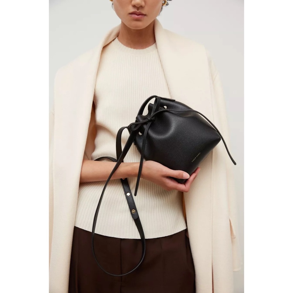Mansur Gavriel Black Saffiano Mini Bucket Bag EUC - Picture 4 of 16